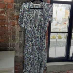 ASTR The Label Floral High Low Wrap Dress